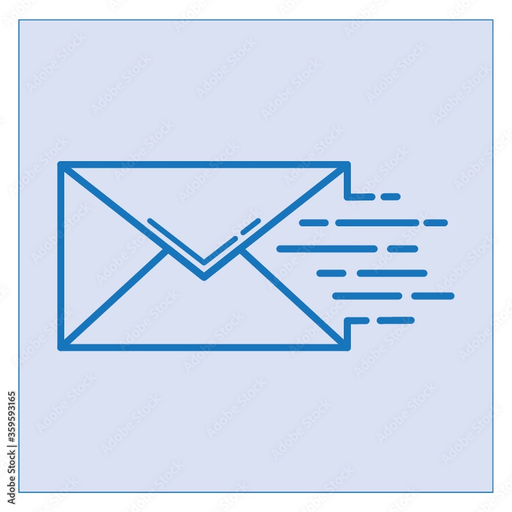 A mail icon illustration. A mail icon illustration.