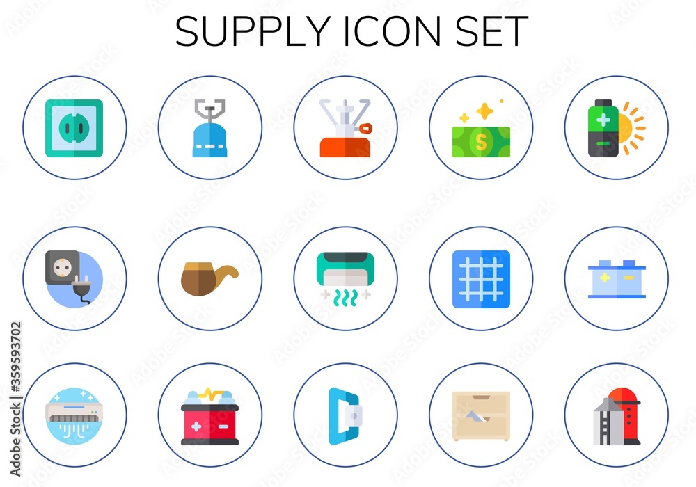 Modern Simple Set of supply Vector flat Icons Modern Simple Set of supply Vector flat Icons
