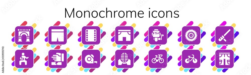 monochrome icon set