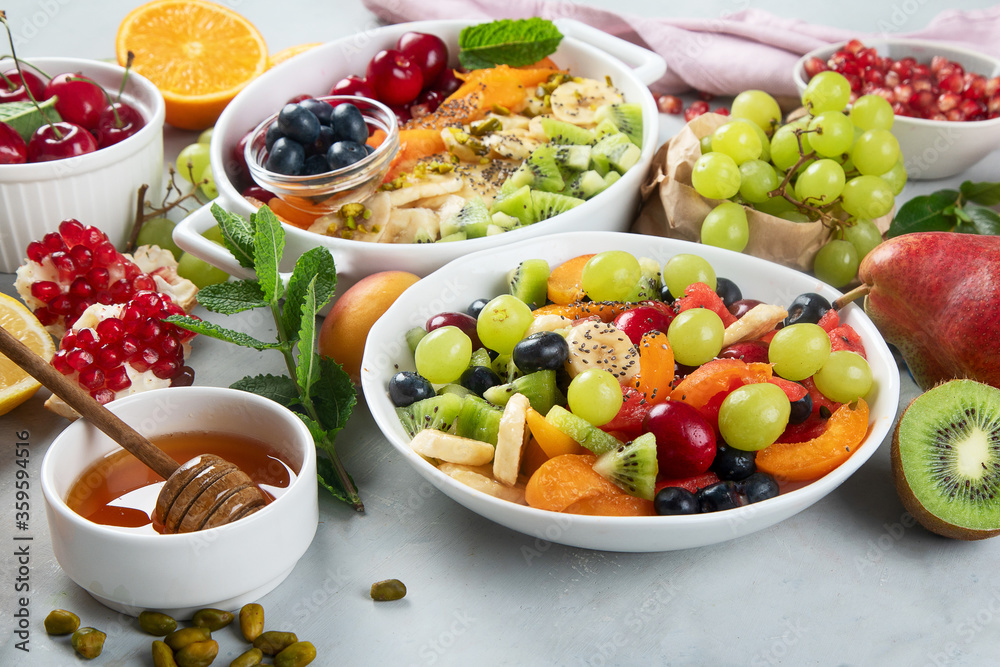 Bowl of healthy fresh fruit salad Bowl of healthy fresh fruit salad
