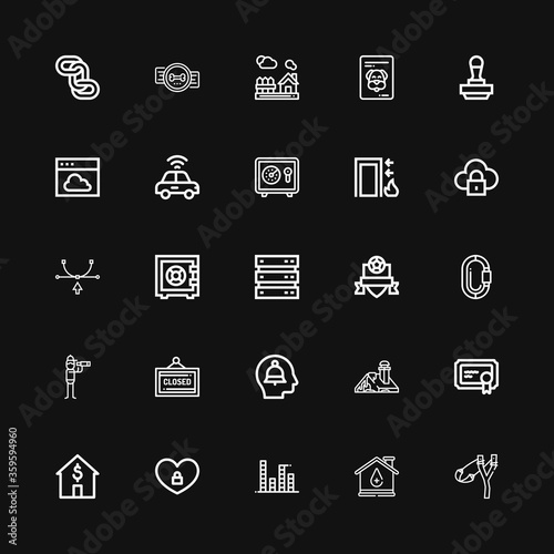 Editable 25 security icons for web and mobile