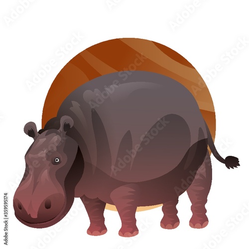 A hippopotamus illustration.