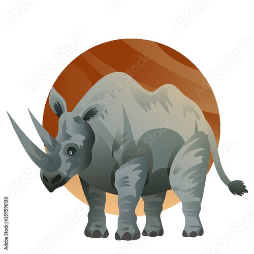 A rhinoceros illustration.