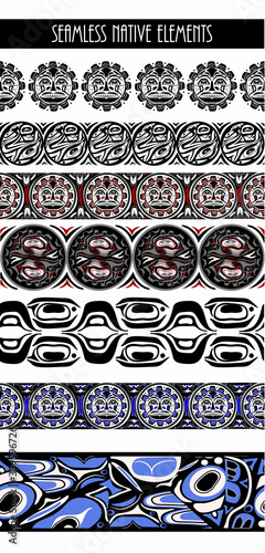 abstract background native north american set