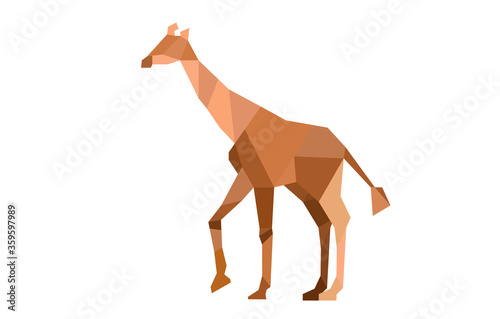 Abstract Geometric Color giraffe Vector Image