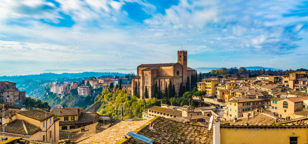 Siena cityscape panorama.