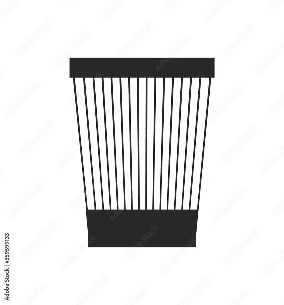 Trash can icon. Wastepaper basket. Isolated on white background. Vector illustration. Trash can icon. Wastepaper basket. Isolated on white background. Vector illustration.