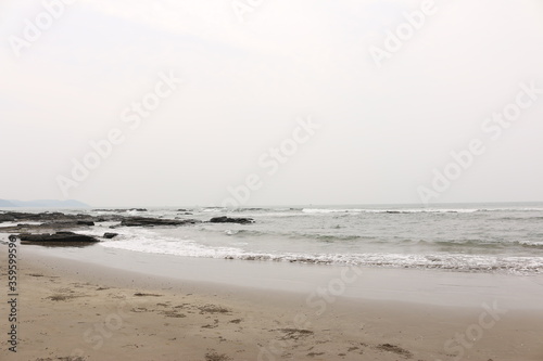 waves and rocks on the Arabian sea Goa