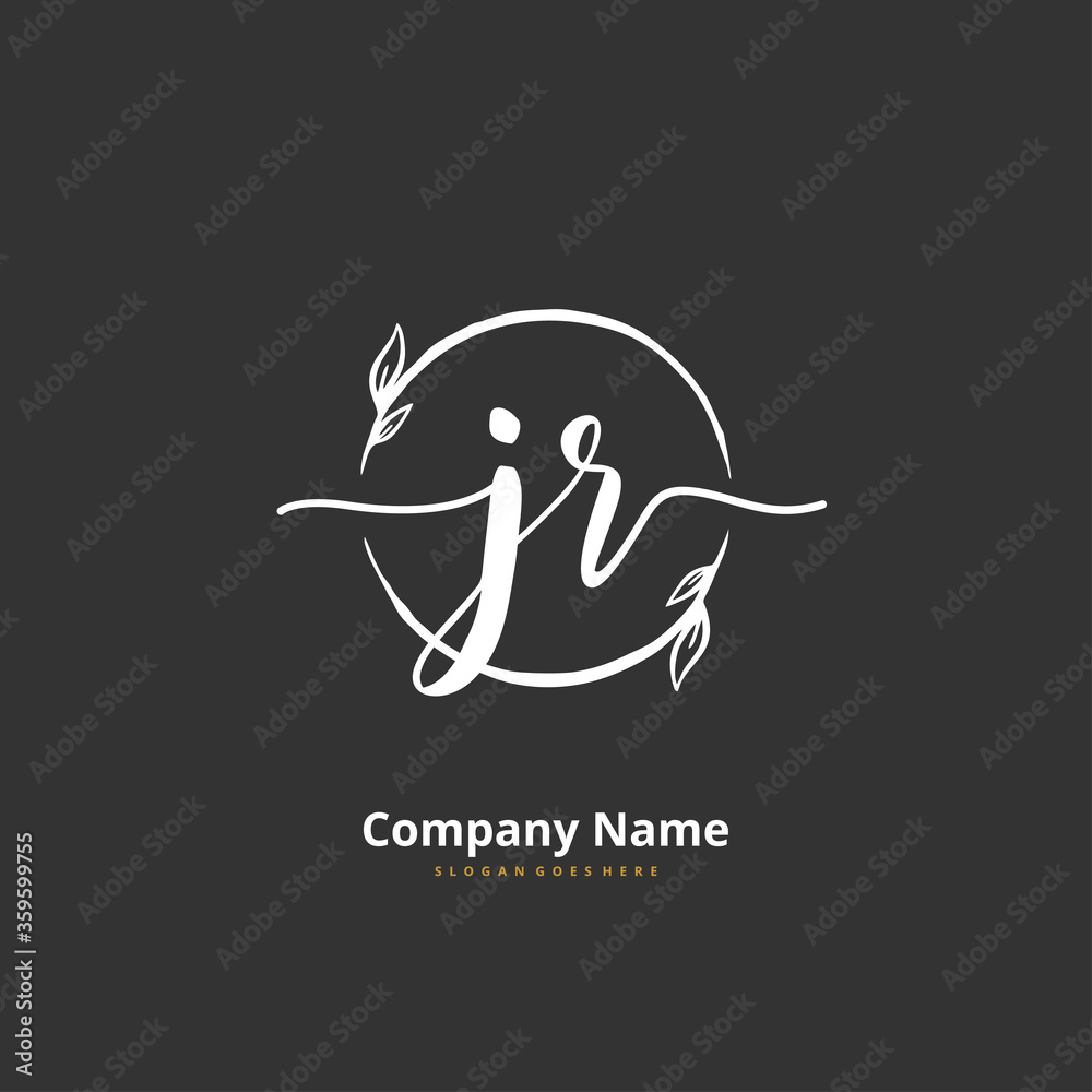 J R JR Initial handwriting and signature logo design with circle. Beautiful design handwritten logo for fashion, team, wedding, luxury logo. J R JR Initial handwriting and signature logo design with circle. Beautiful design handwritten logo for fashion, team, wedding, luxury logo.