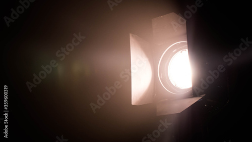 Light movie lamp on tripod color low light