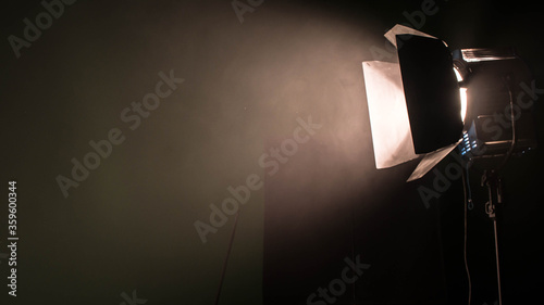 Light movie lamp on tripod color low light
