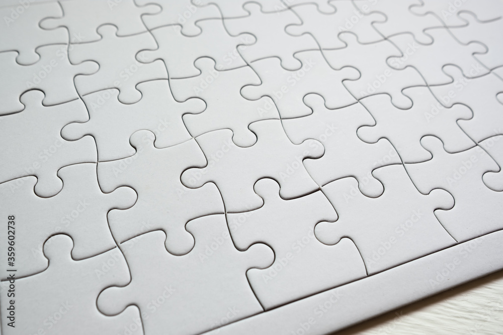 Set of white puzzle pieces pattern Set of white puzzle pieces pattern