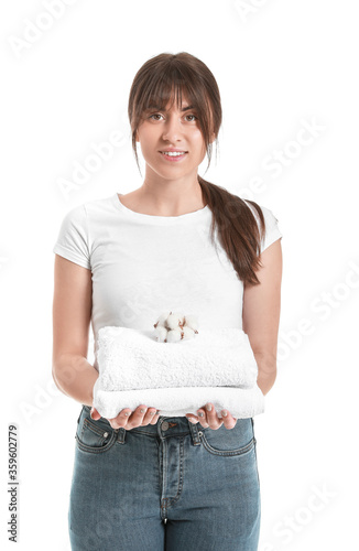 Beautiful young woman with ...