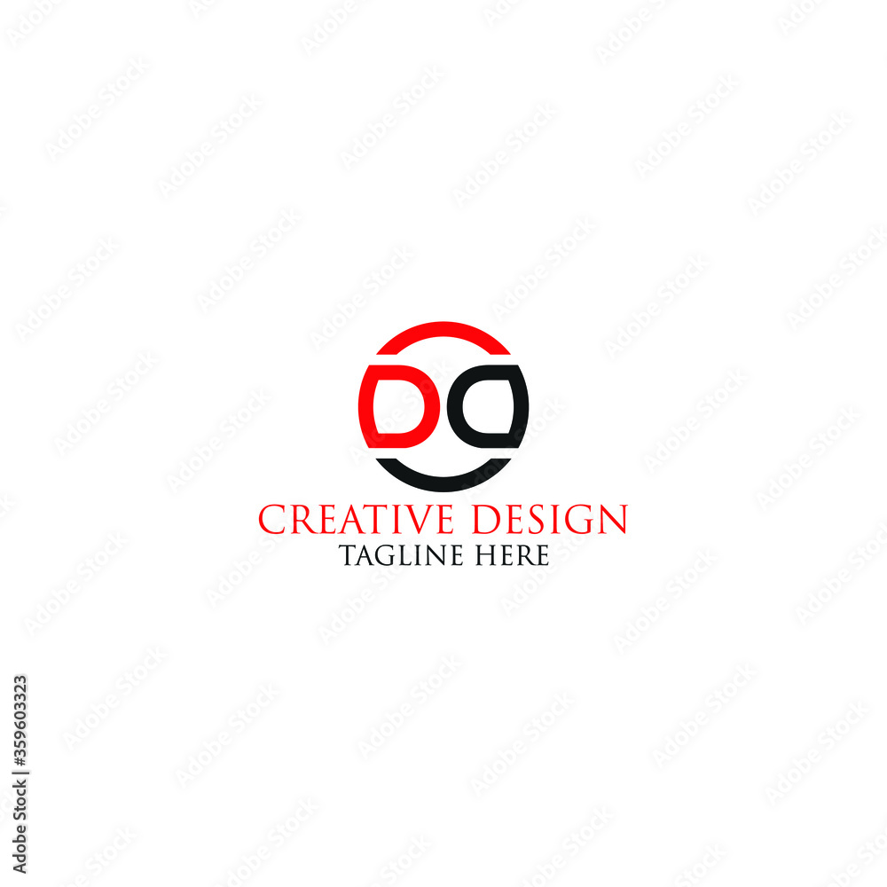 DD round shape, letter Logo Design Template Vector DD round shape, letter Logo Design Template Vector