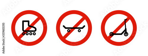 Red prohibition signs
