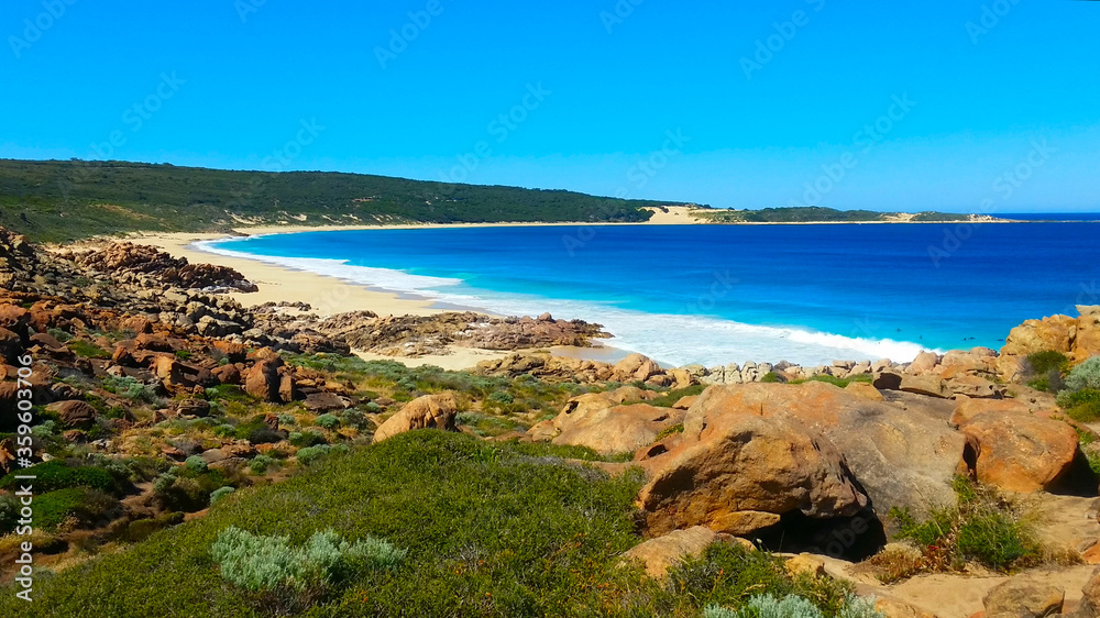 .Stunning beach in Western Australia on the Cape to Cape coast hike .Stunning beach in Western Australia on the Cape to Cape coast hike