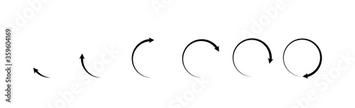 Rotating arrows icon. Vector photo