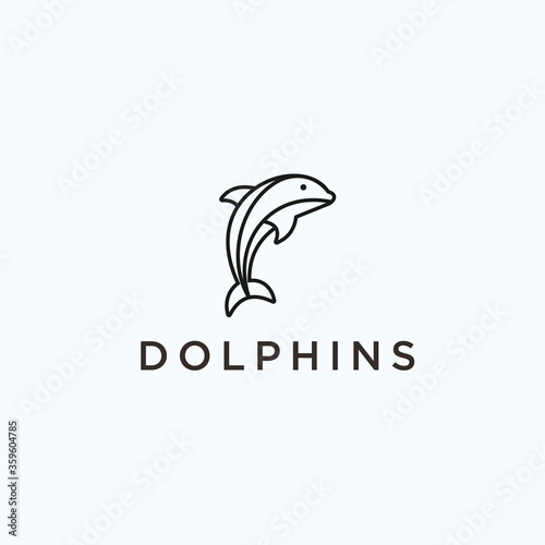 dolphin logo / dolphin icon