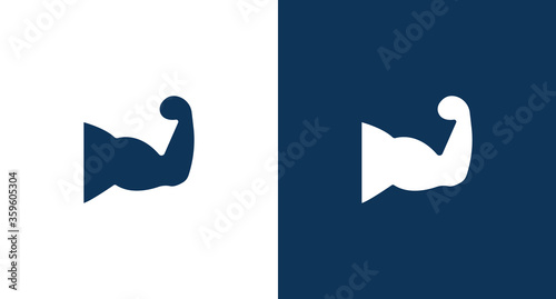 Muscle icon illustration isolated vector sign symbol