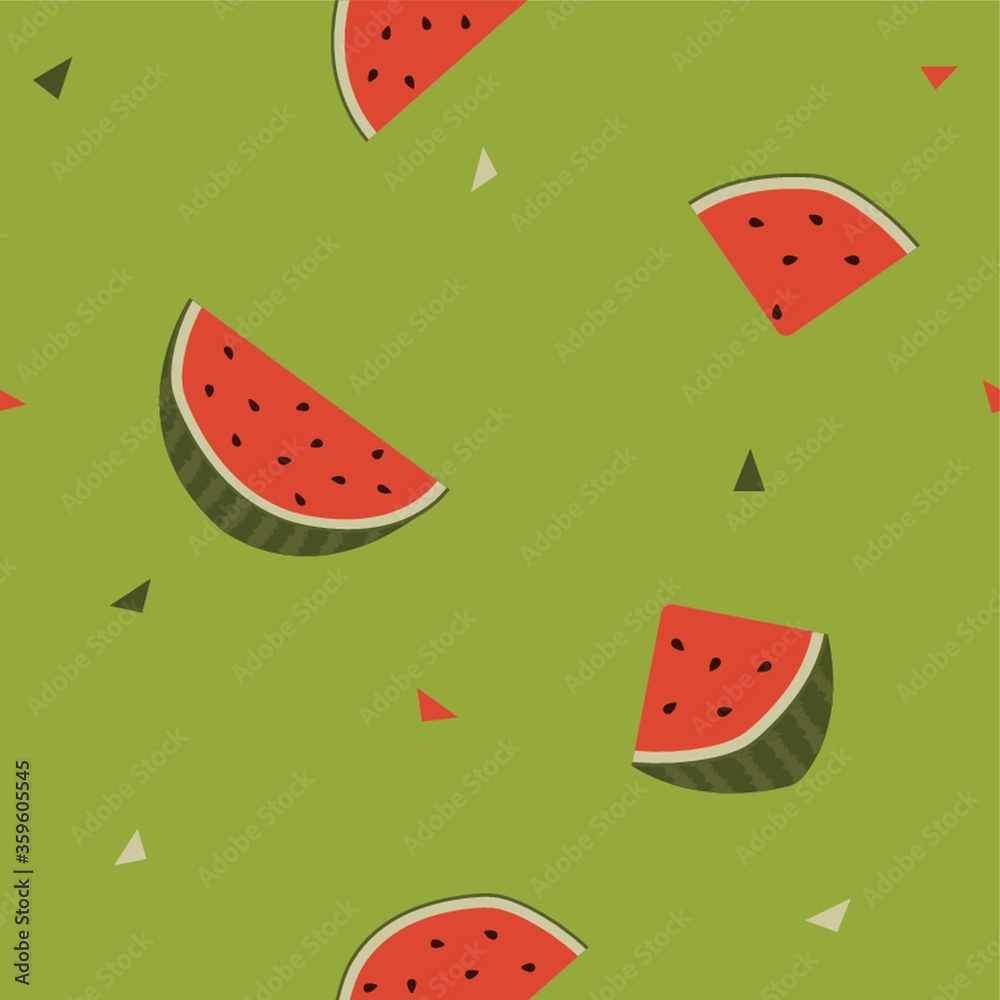 watermelon slices seamless background