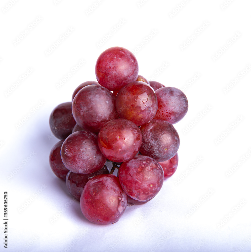 red grapes isolated on white red grapes isolated on white