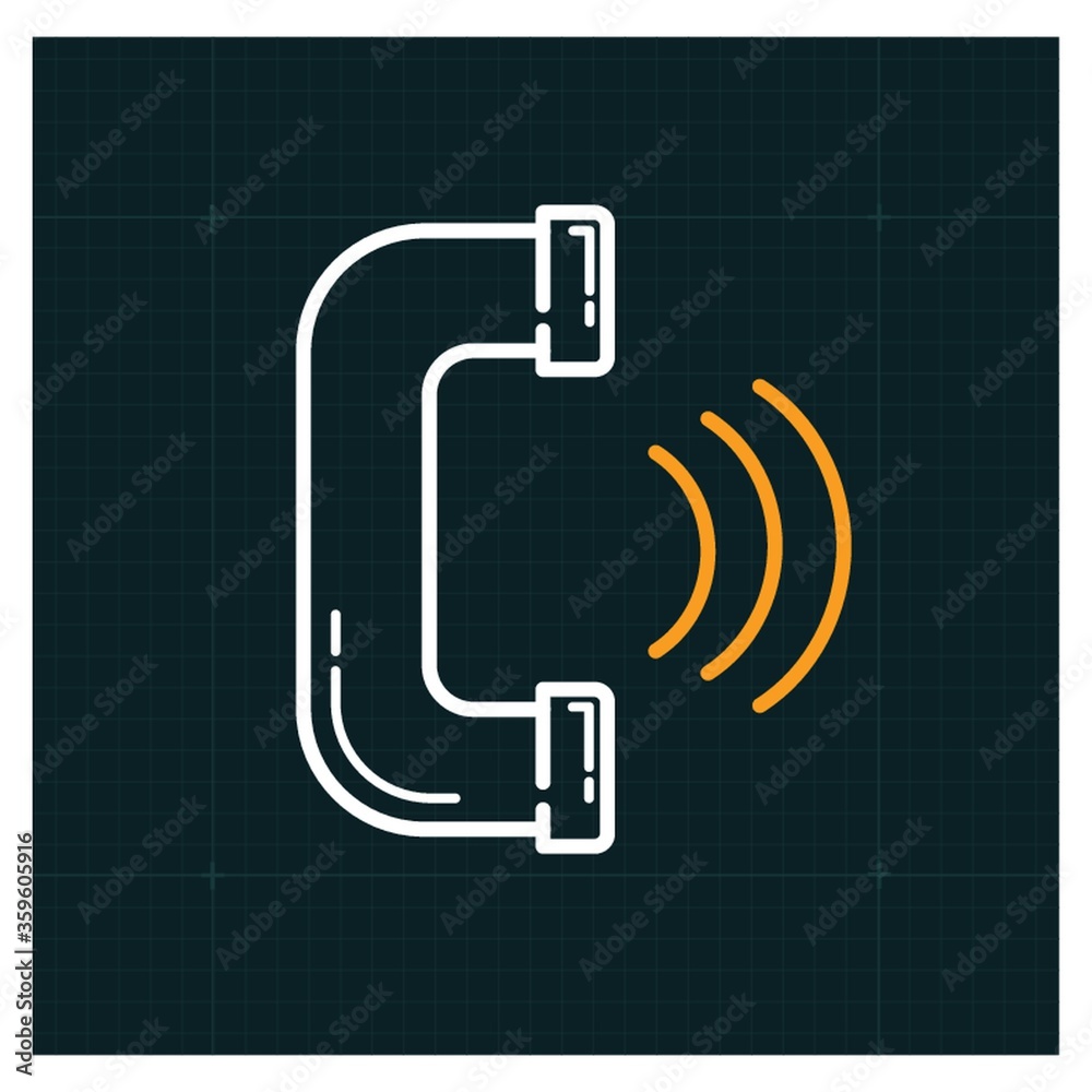 Fotografie A phone call icon illustration.