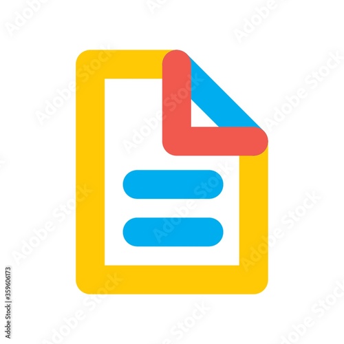 A document sheet icon illustration.