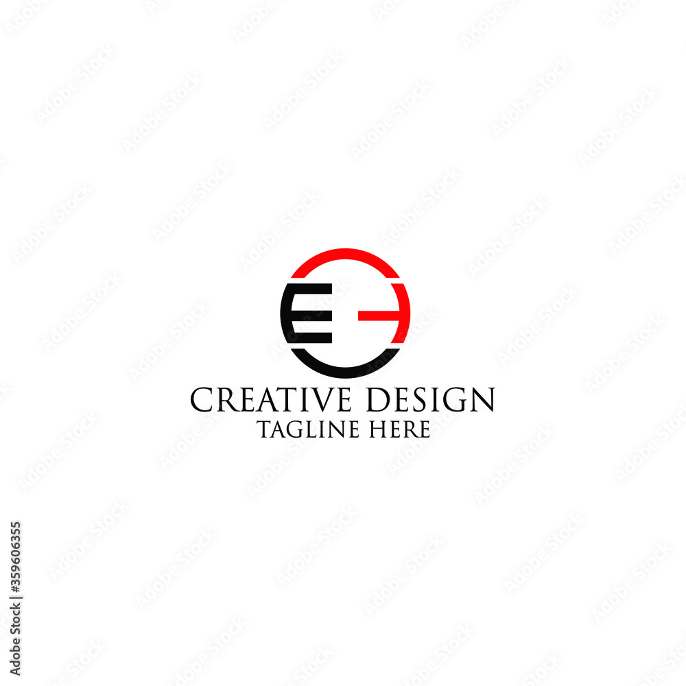 Abstract Letter et logo design template.