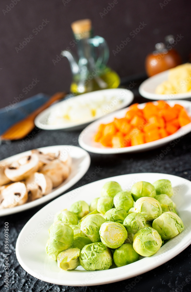 vegetables and mushroom vegetables and mushroom