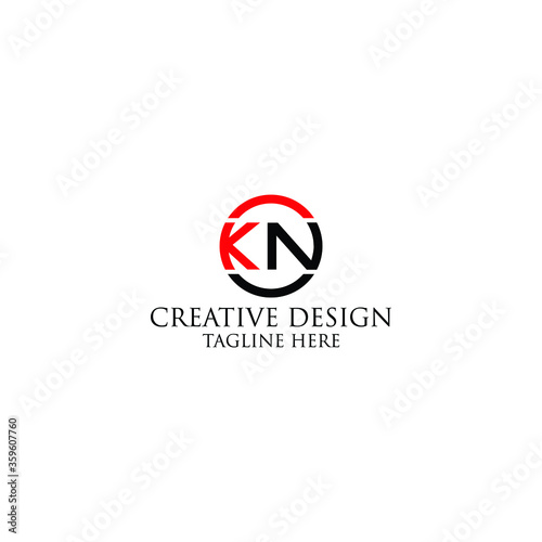 Abstract Letter kn round shape logo design template. Free Download Abstract Letter kn round shape logo design template. - GFXLoad