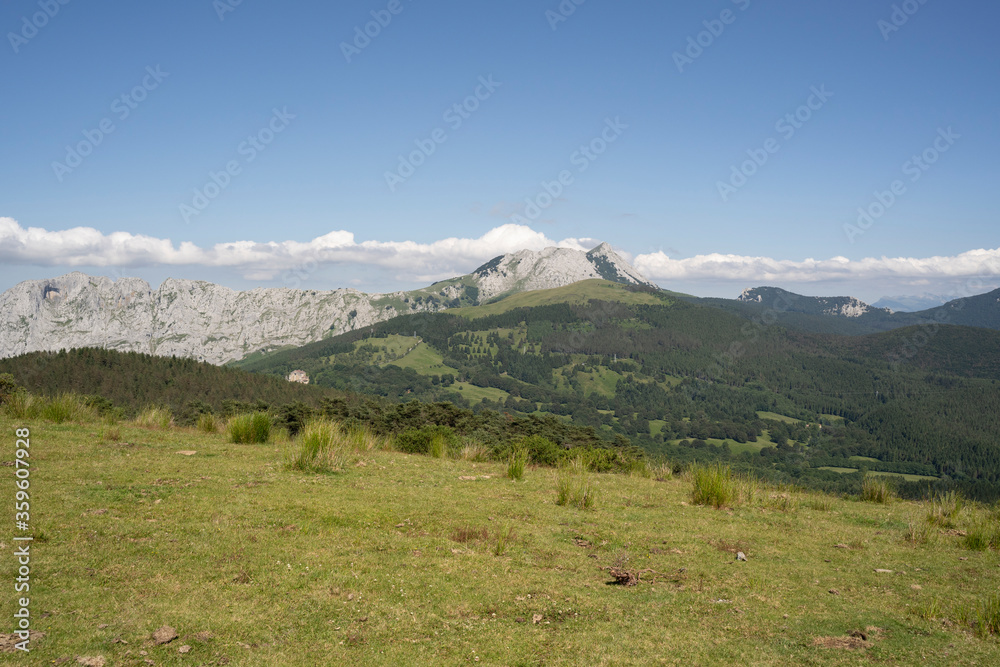 landscape in basque mountains