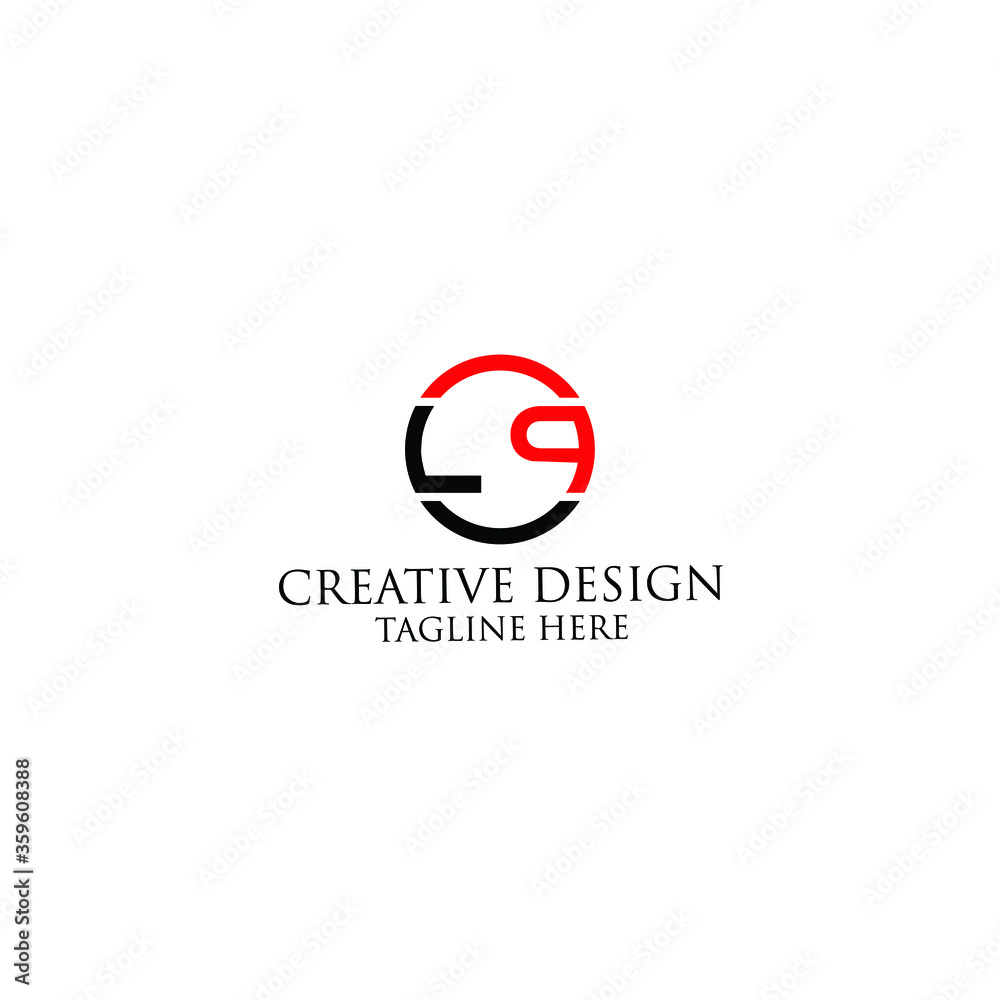 Abstract Letter LP round shape logo design template. Abstract Letter LP round shape logo design template.