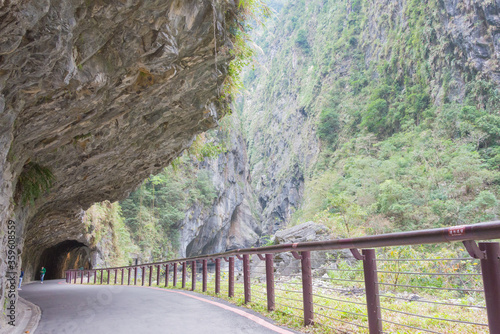 Jiuqudong  Tunnel of Nine Turns  at Taroko National Park. a famous tourist spot in Xiulin  Hualien  Taiwan.