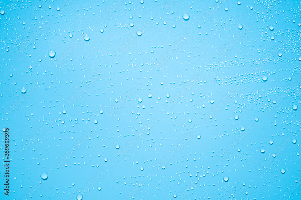 water drops on blue background water drops on blue background