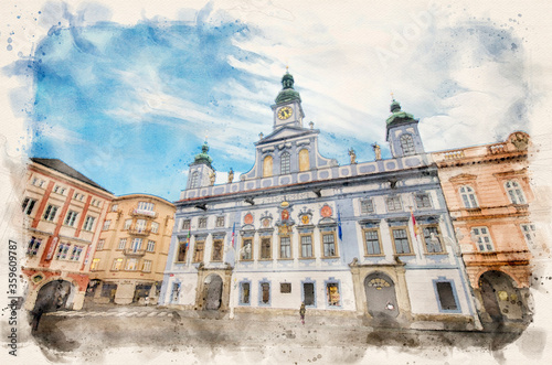 Tableau sur toile CESKE BUDEJOVICE, CZECH REPUBLIC