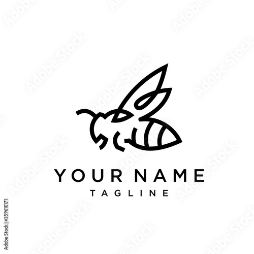 firefly logo vector icon template and Bee Logo design