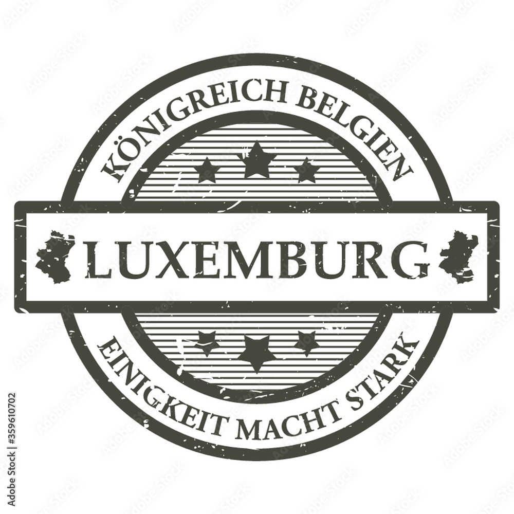 Fototapeta premium Luxembourg rubber stamp