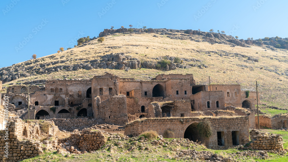 Abandoned Syriac village of Killit Dereici, near Savur town, in the southeastern Turkey