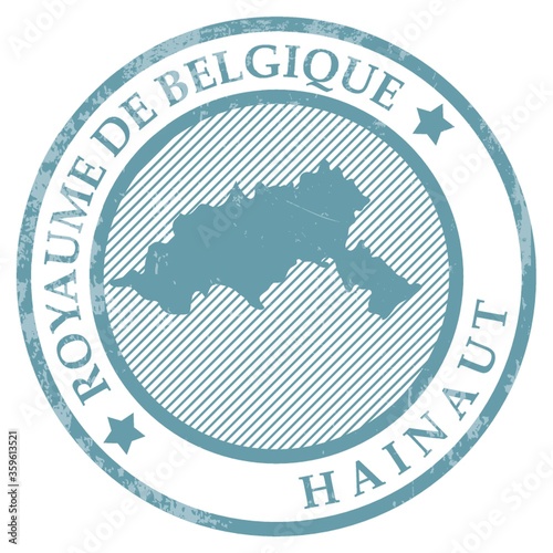 Hainaut map rubber stamp photo
