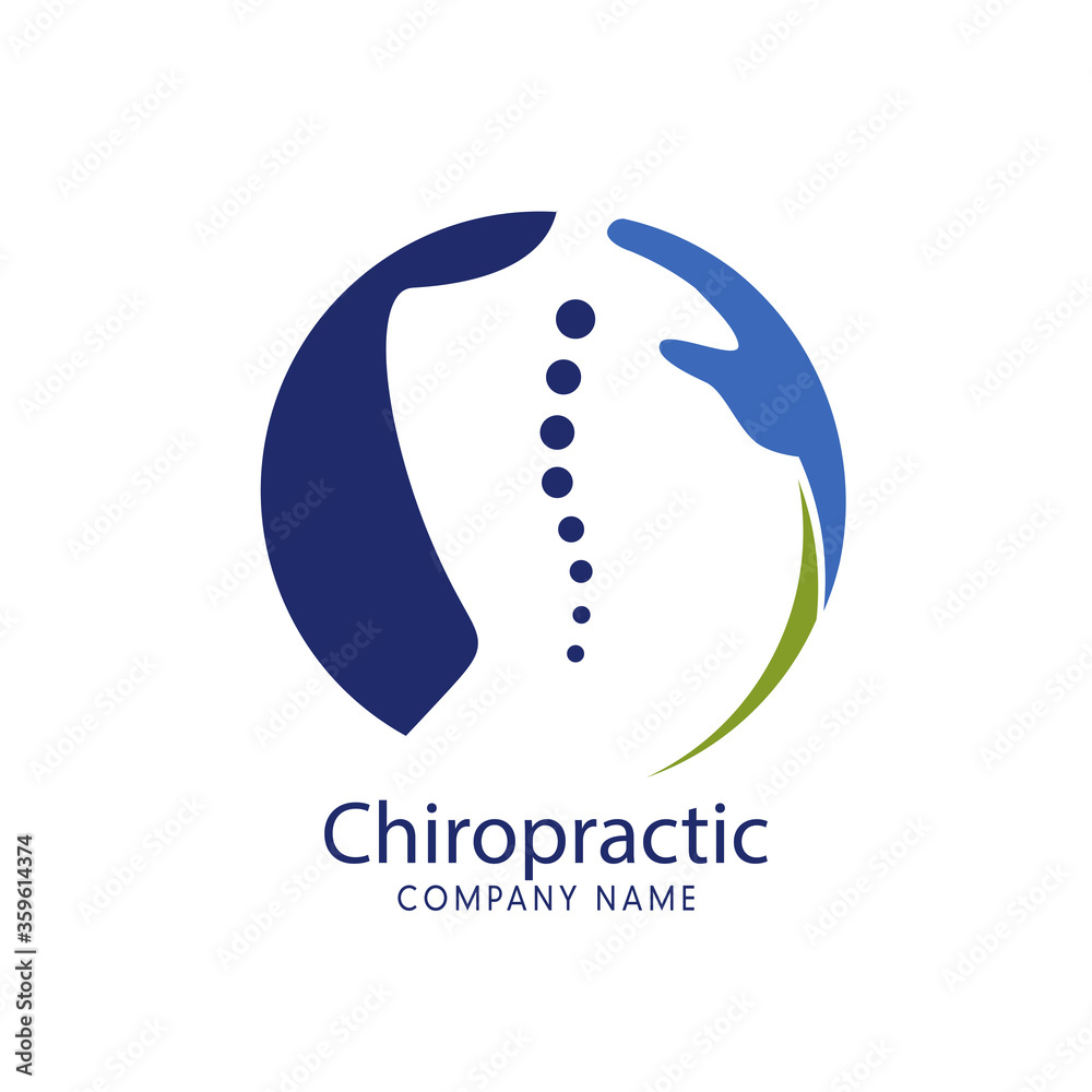 Chiropractic logo with hand Stock Vector | Adobe Stock Chiropractic logo with hand Stock Vector | Adobe Stock