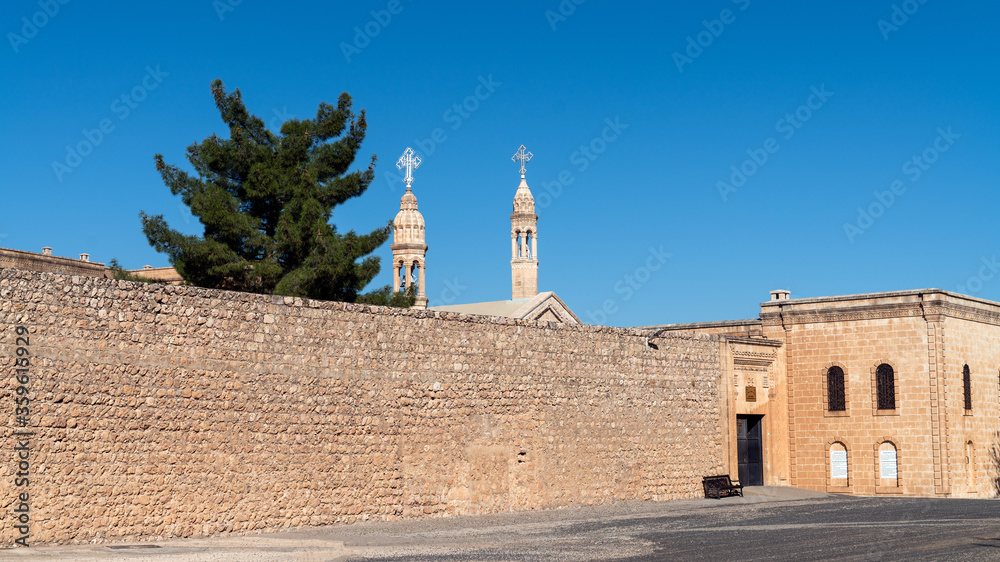 Fototapeta premium Mor Gabriel Deyrulumur Monastry is the oldest surviving Syriac Orthodox monastery, Turkey