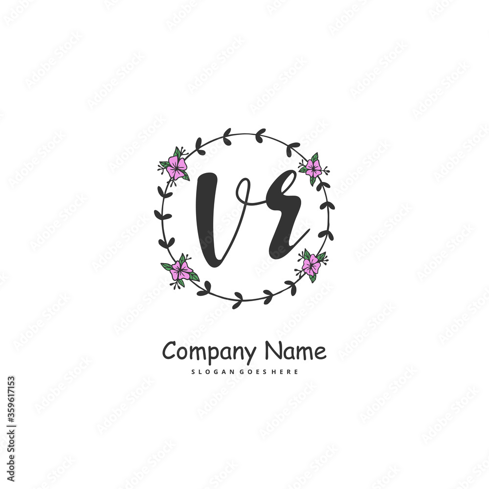 V R VR Initial handwriting and signature logo design with circle. Beautiful design handwritten logo for fashion, team, wedding, luxury logo. V R VR Initial handwriting and signature logo design with circle. Beautiful design handwritten logo for fashion, team, wedding, luxury logo.