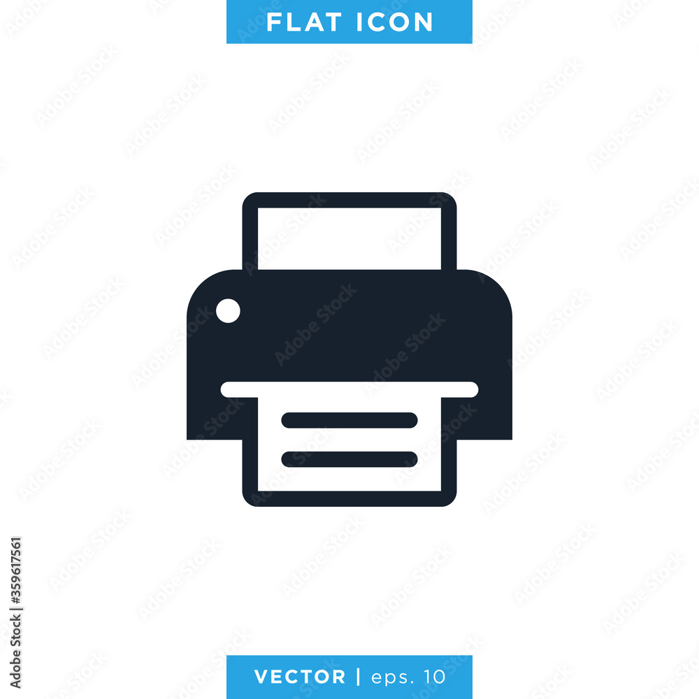 Printer Icon Vector Design Template. Printer Icon Vector Design Template.