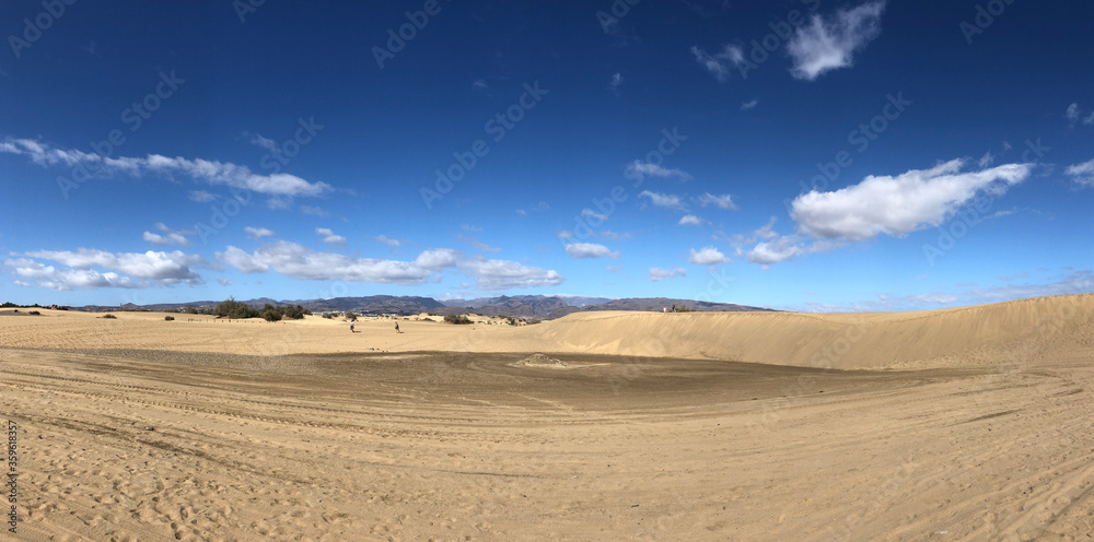 Panorama from the sand dunes of Maspalomas