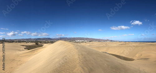 Panorama from the sand dunes of Maspalomas