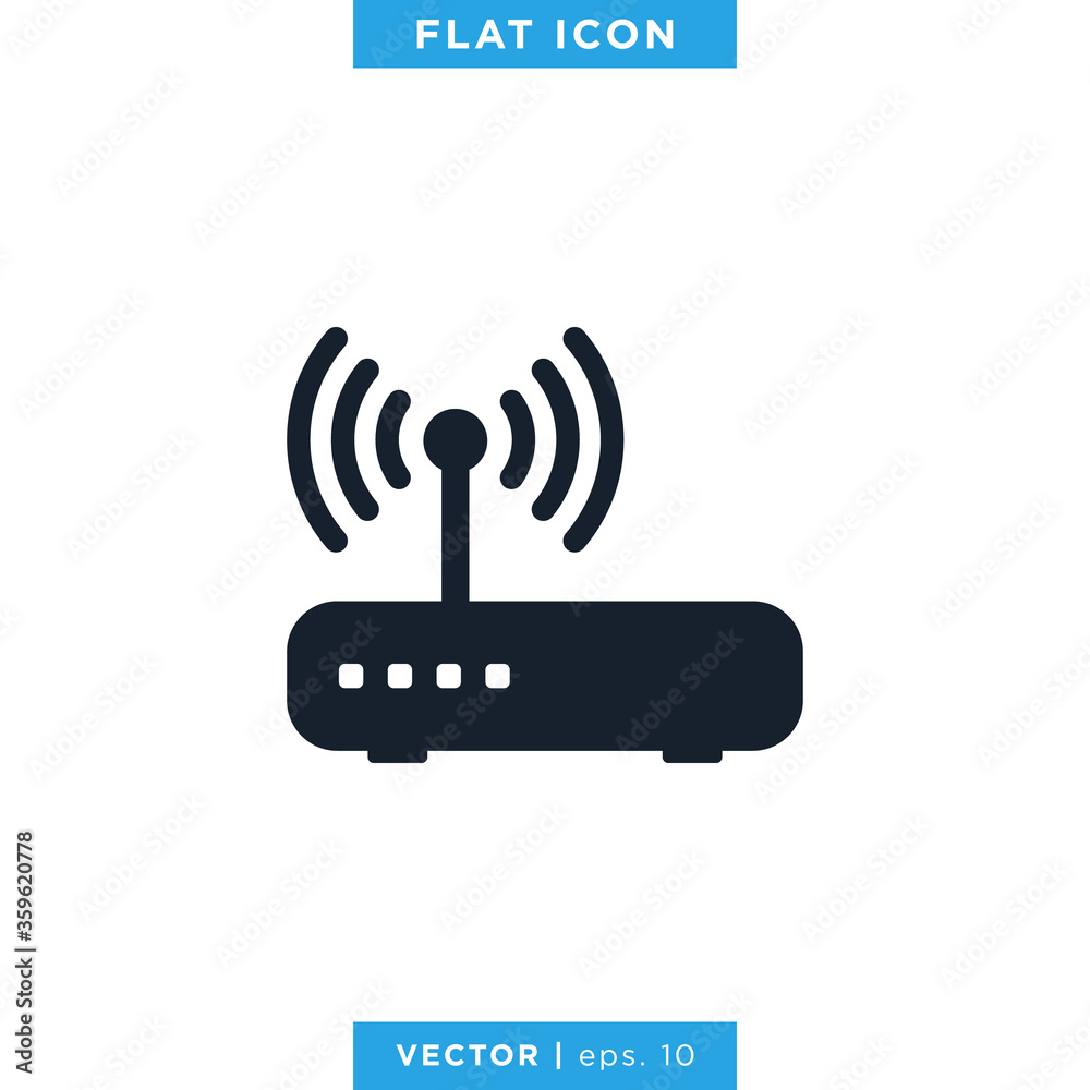 Wifi Router Icon Vector Logo Design Template Wifi Router Icon Vector Logo Design Template