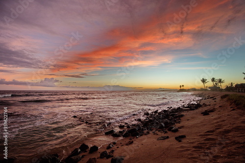 sunset on the beach