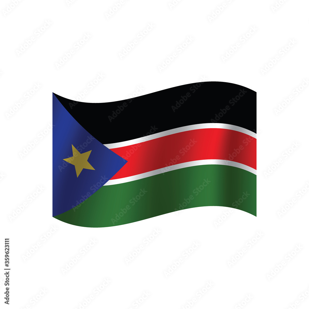 South Sudan flag. Simple vector. National flag of South Sudan South Sudan flag. Simple vector. National flag of South Sudan