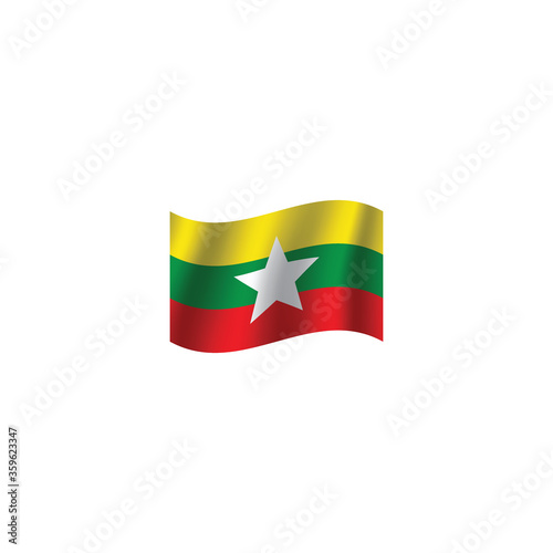 Free Download Burma flag. Simple vector. National flag of Burma  - GFXLoad