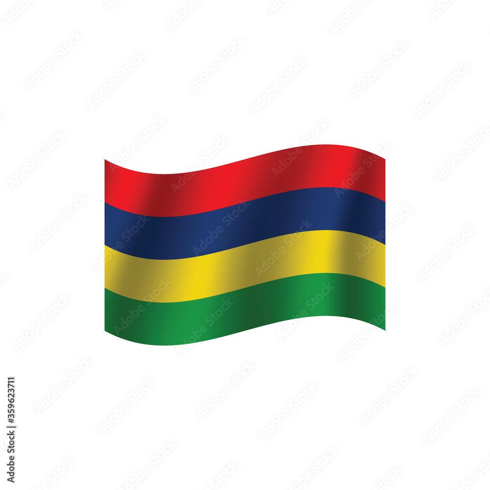 Obraz premium Mauritius flag. Simple vector. National flag of Mauritius 
